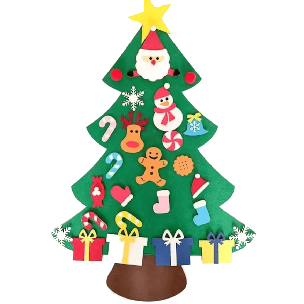 Árbol de Navidad de Fieltro DIY para Niños