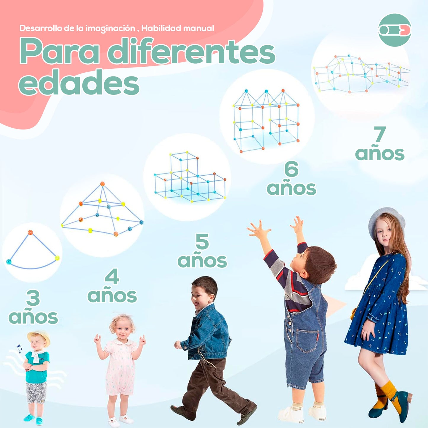 Kit de Construcción 3D STEM para Niños