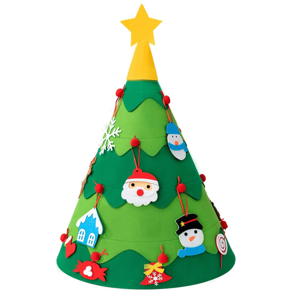 Nuevo Árbol de Navidad de fieltro Montessori 3D DIY