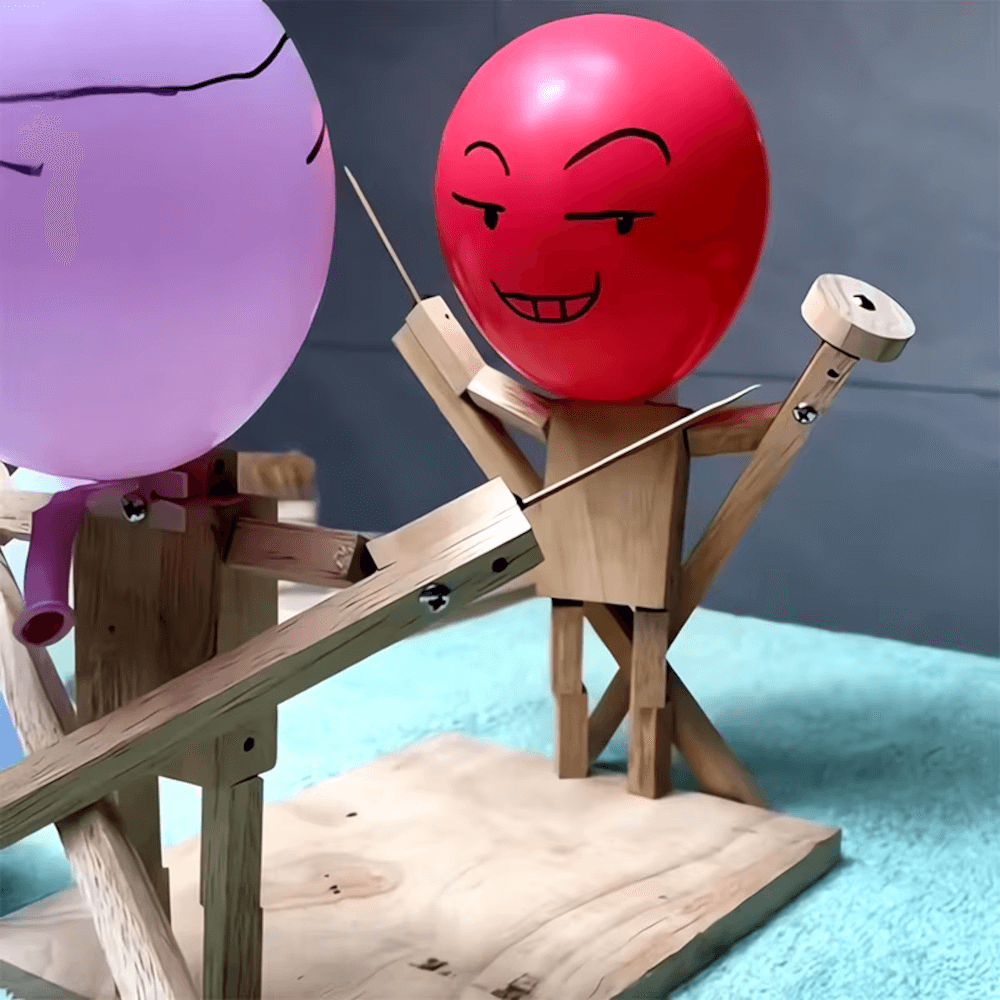 Wooden Fencing Puppet