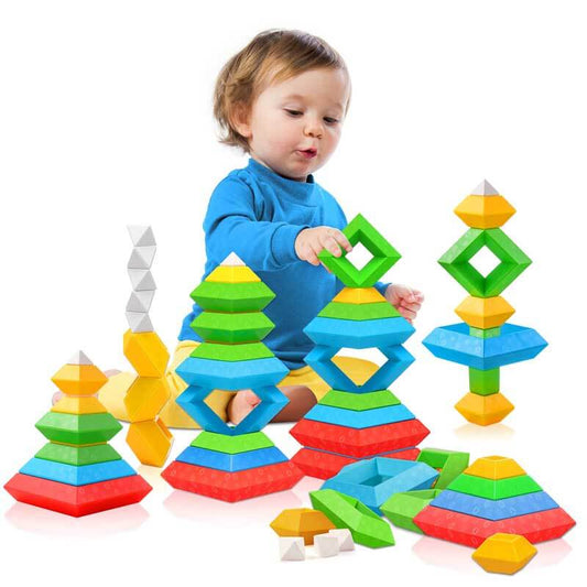 Montessori pyramid stacking blocks