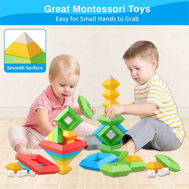 Bloques apilables pirámide Montessori