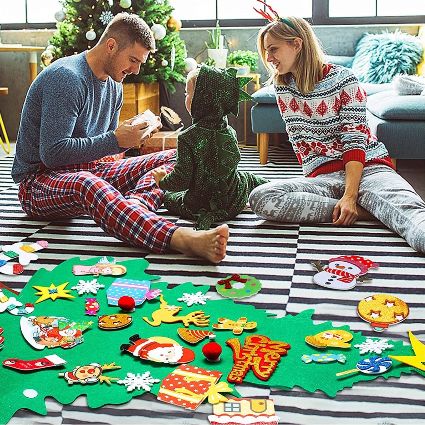 Árbol de Navidad de Fieltro DIY para Niños