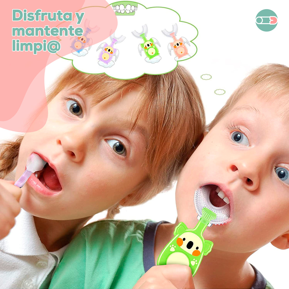 Malaikagaby™- Cepillo de dientes 360° para niños